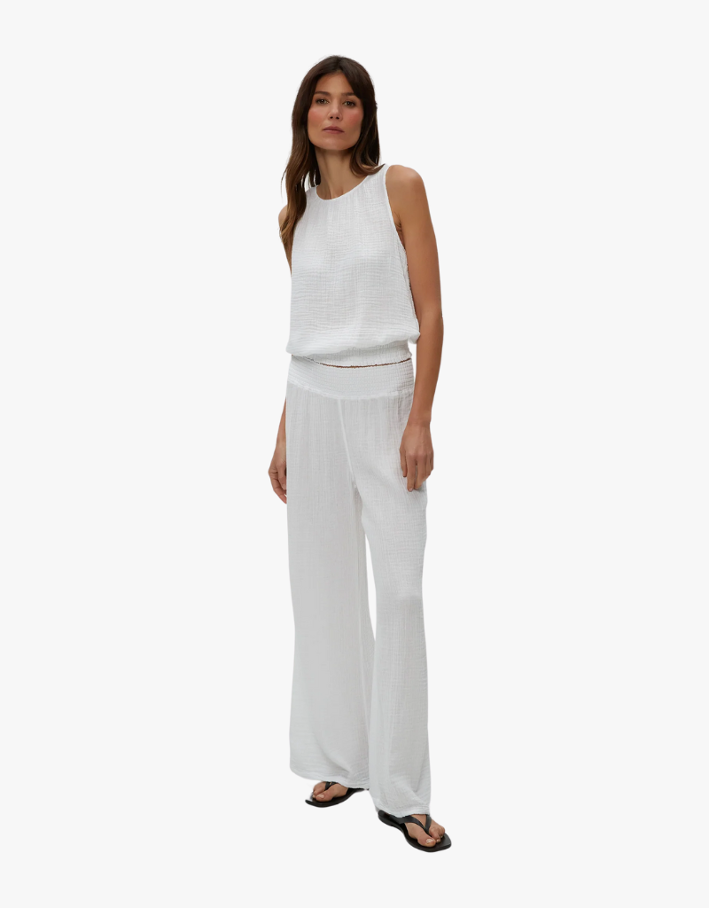 Michael Stars Susie Gauze Pants in White