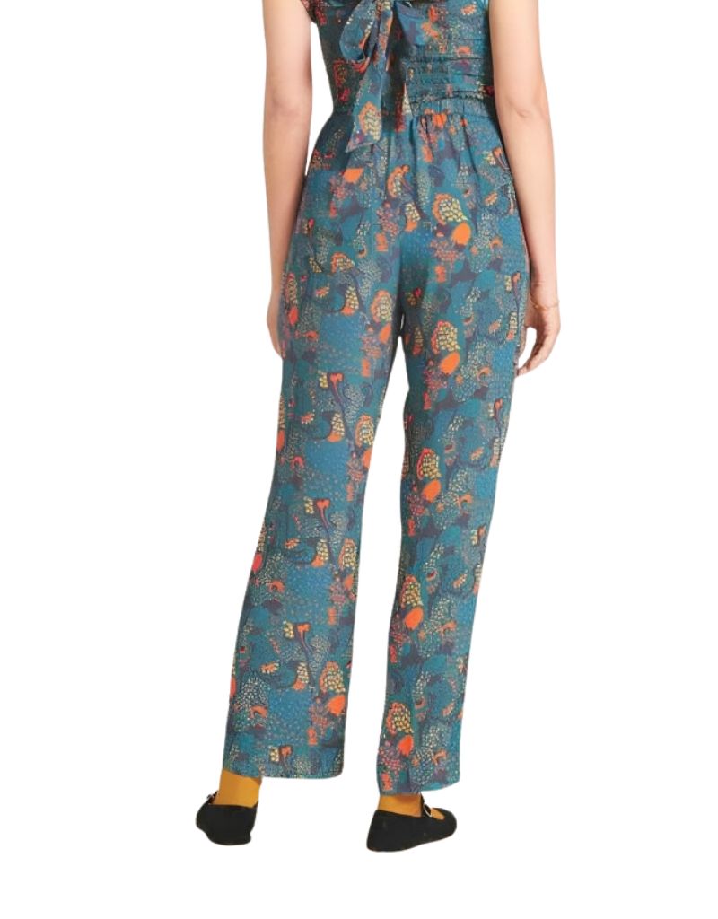 Trovata Leona Pant in Teal Plume