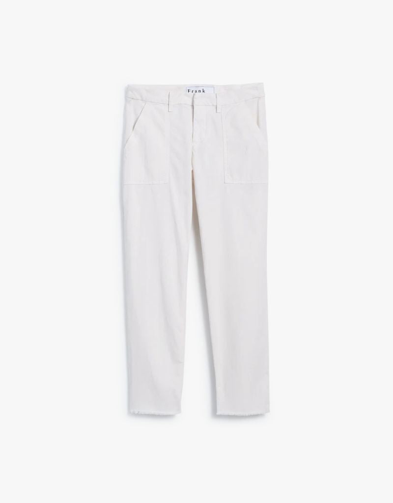 Frank & Eileen Blackrock The Italian Utility Pants in Chalk (Italian Cotton Twill)