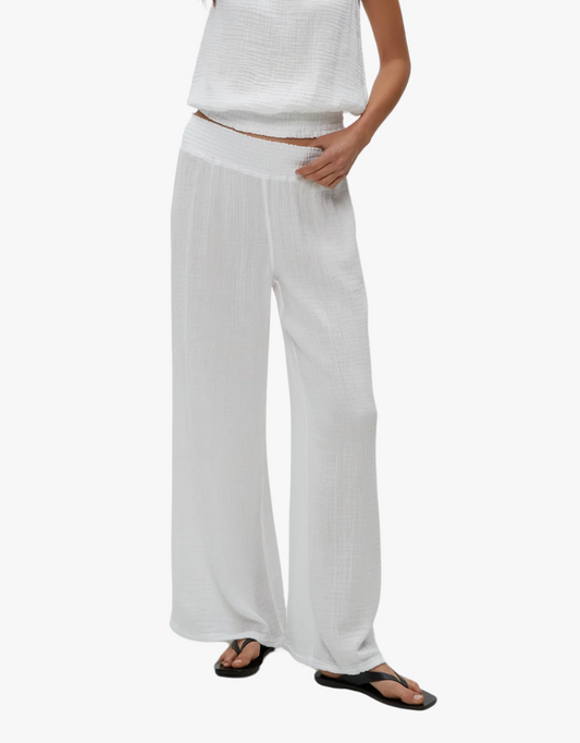 Michael Stars Susie Gauze Pants in White