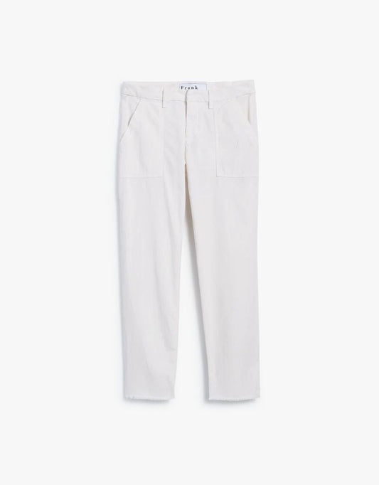 Frank & Eileen Blackrock The Italian Utility Pants in Chalk (Italian Cotton Twill)